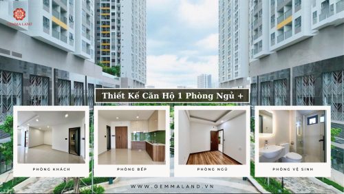 Gemma Land cập nhật Thiết kế căn hộ 1 phòng ngủ và giá mua bán thuê Q7 SaiGon Riverside Complex