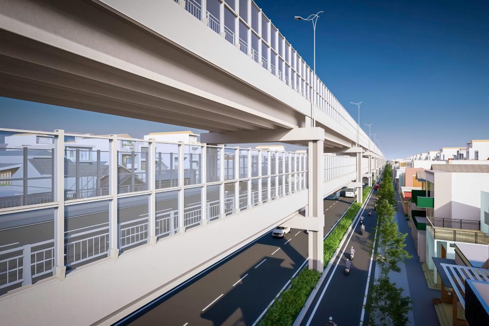 Phối cảnh cầu đường Phú Mỹ 2 trong tương lai sẽ có 2 tầng.